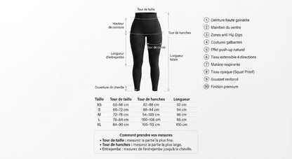 Legging Gainant Anti Hip Dips — Coussinets Amovibles | Vénus