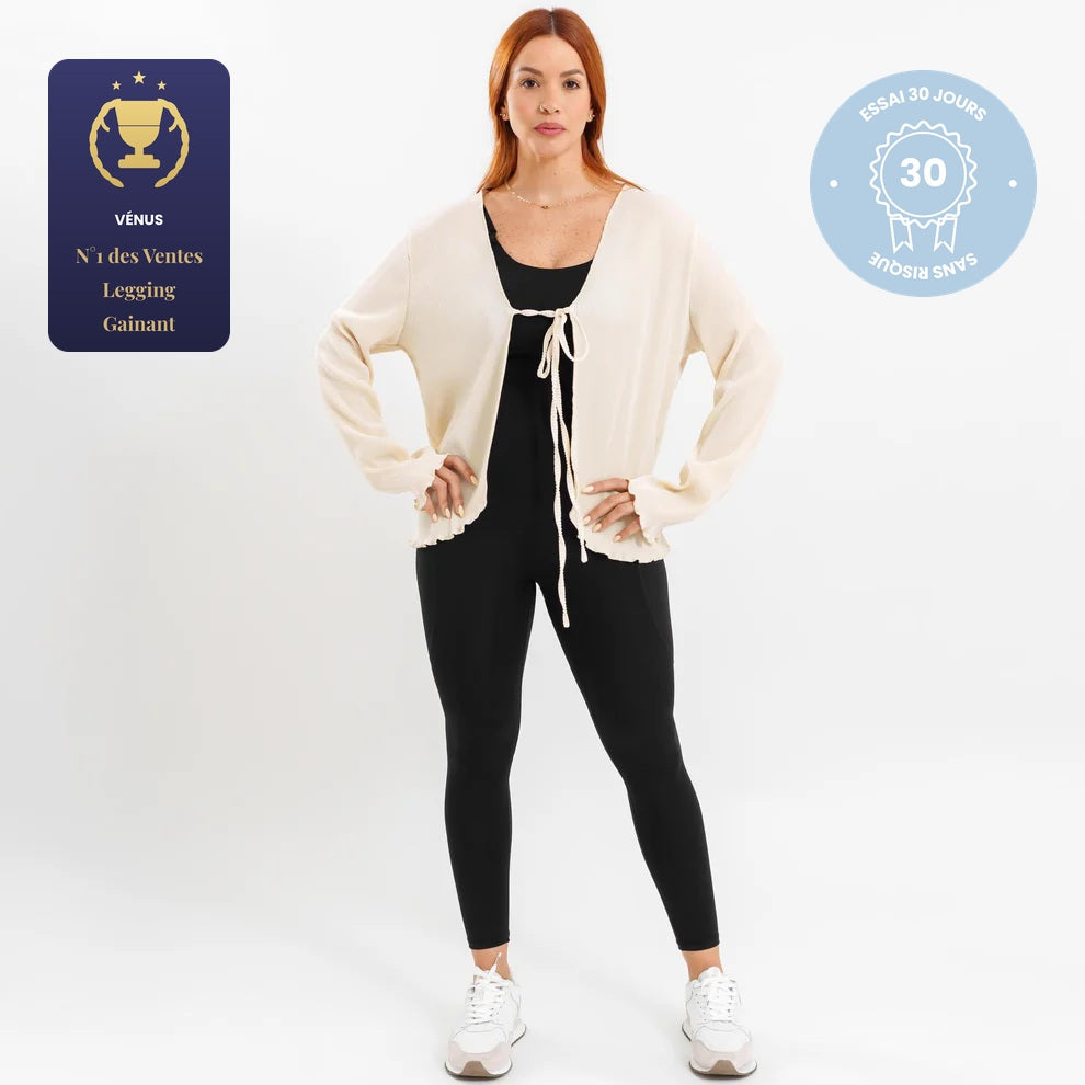 Legging de maternité noir en jersey doux