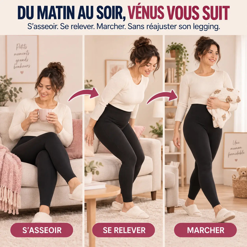 Silhouette lissée avec le legging post-partum Vénus